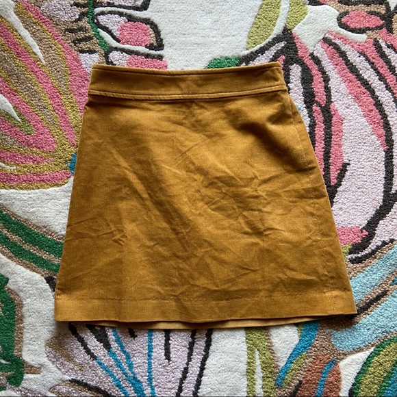 J. Crew Dresses & Skirts - J. Crew Mercantile Mustard Corduroy Skirt